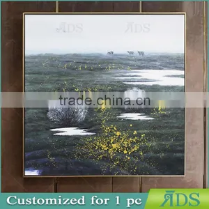 ADS Beautiful Scenery Wall Painting With Golden Foil for Wall Art thumbnail-1