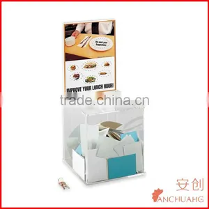 Large Acrylic Mail Box Collection/Donation Boxes With Key thumbnail-1