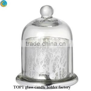 Glass and Candle Centerpieces Small Size Dome Glass Cloche Candle Jars thumbnail-2