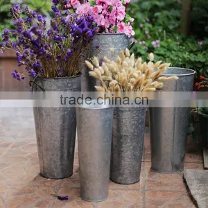Galvanized Flower Bucket/Flower Tub/flower Pots Wholesale thumbnail-1