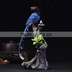 Blue Sparrow Backflow Burner Creative Resin Incense Burner thumbnail-2