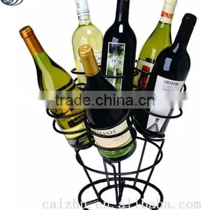 6-Bottle Bouquet Metal Wine Rack thumbnail-1