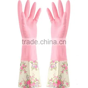 Long Velvet Gloves Housework Dishwashing Gloves Latex Rubber Gloves Thick Warm Laundry Gloves thumbnail-5