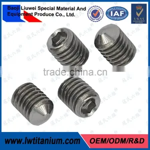 DIN 913 Gr5 M12x4 Titanium Hexagon Socket Set Screws With Flat Point thumbnail-1