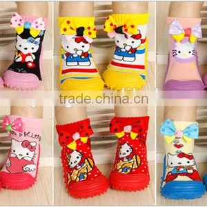 Shuoyang Crochet Booties Free Pattern Infants Socks With Rubber Sole Soft Cute Baby Sock Shoes thumbnail-2