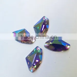 Good Selling Special Shape AB Flat Back Crystal Sew on Stone Glass Loose Pendant for Jewelry Decoration thumbnail-2