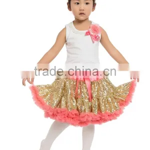High Quality Girls Sequin Skirt Set,Fluffy Tutu Skirt Set For Girls thumbnail-5