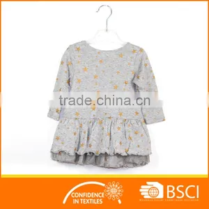 Shiny Baby Girl Tutu Dress Gold Foild Stars Printing thumbnail-2