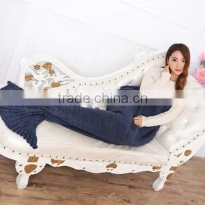Hot Sales Knitted Fabric Mermaid Tail Blanket Wholesale thumbnail-2