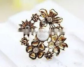 Fashion Flower Rings With Rhinestone, Fashion Pearl Rings, Fashion Antique Rings thumbnail-1