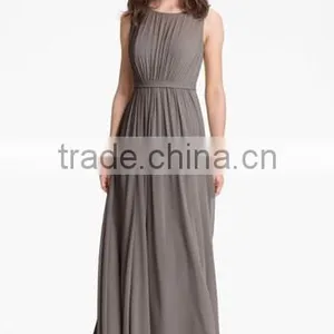 MGOO 2016 Formal Occasions Pleated Chiffon Maxi Dress Pictures Of Latest Gown Plain Elegant Prom Dress thumbnail-5