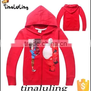 French Kids Wears Wholesale Kids Zipper Hoodies Children Clothing Baymax Big Hero 6 thumbnail-5