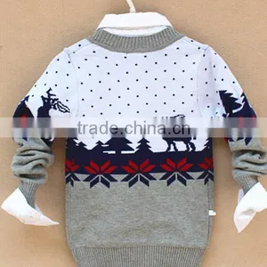 Baby Boys Nordic Snowflake Reindeer Cardigan Sweater thumbnail-2