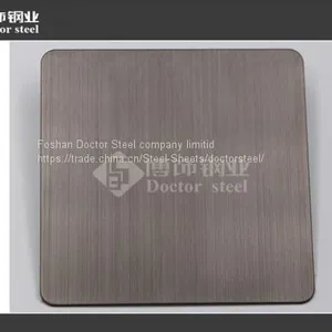 Manufacturer Wholesale 304 Black Titanium Hairline Stainless Steel Sheet thumbnail-4