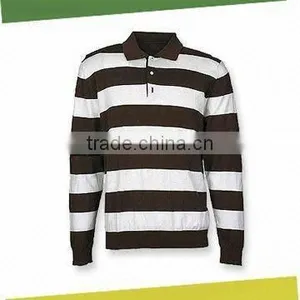 Men's T-shirt With Stripe, Made of 100% Cotton thumbnail-1