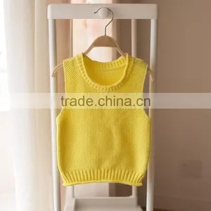 S32898W Good Quality Children Girls Spring Autumn Sweater Kids Vest Baby Girls Tank Top Children's Sweaters thumbnail-4