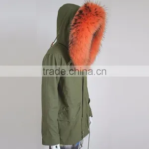 Myfur Customized Factory Winter Parka Jacket With Fur Lining and Hooded thumbnail-6