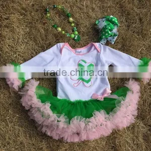 St Patrick Romper Shamrock Baby Romper Sets Kids Tutu Dresses Cotton Baby Romper Baby Girls Tutu Romper Baby 2015 Wholesale thumbnail-1