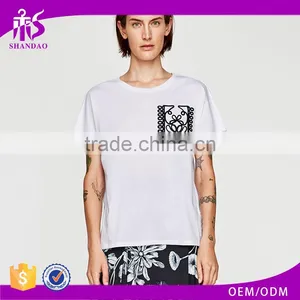 Guangzhou Shandao Factory OEM Customized New Design Hot Sale 160g 100% Cotton Short Sleeve O-Neck Screen Printing T Shirt thumbnail-1