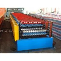0.3 - 0.8mm Thickness Double Layer Roof Roll Forming Machine thumbnail-1