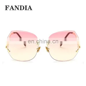 Mirror Pink UV400 Unique Flat Oculos De Sol Women Sun Glasses Sunglasses thumbnail-2