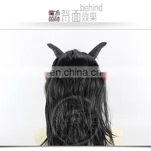 Sheitan Latex Horror Mask With Horns thumbnail-6