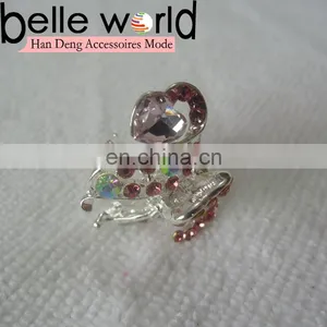Elegant Heart-shape Rhinestone Mini Hair Claw Clips for Wedding thumbnail-1
