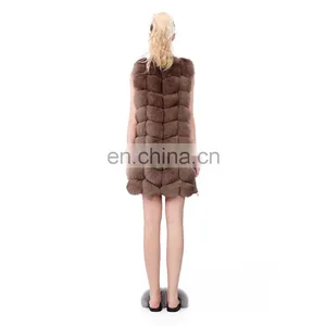 Winter New Fox Fur Vest Women Elegant Real Full Pelt Fox Fur Gilet thumbnail-4