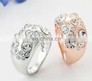 White Gold Plated CZ Diamond Wedding Rings 7mm Women Fine Jewelry Zirconia Crystals Engagement Rings Top Quality Alloy Ring thumbnail-3