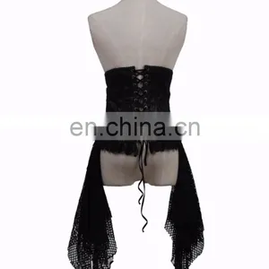 Gothic Punk Rave Black Underbust Soft Bone Corset Y-542 thumbnail-2