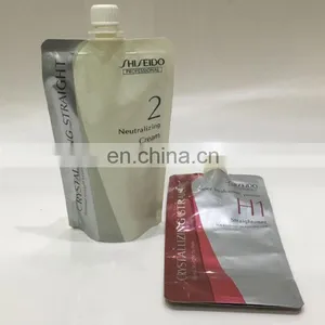 Promotional Reusable Flat Bottom Cream Packaging Spout Pouch Bag With Customized Logo thumbnail-3