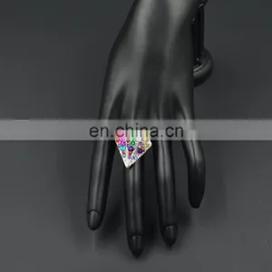 MCR-0012 In Stock Latest Fashion Wedding Wholesale Rianbow Cluster Ring for Women thumbnail-4