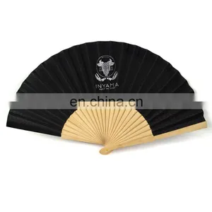 Promotional Custom Printed Wooden Folding Hand Fans Bulk thumbnail-2