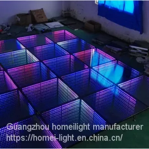 3D Mirror Abyss Dance Floor Led Panel Tile for Club Stage thumbnail-5