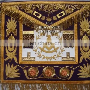 MASONIC REGALIA GRAND LODGE PAST MASTER APRON PURPLE thumbnail-1