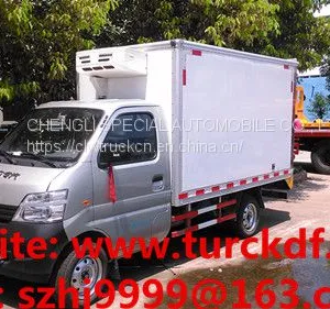 HOT SALE! Cheaper Price Chang'an 4*2 LHD Gasoline Mini Refrigerated Van Truck, thumbnail-1