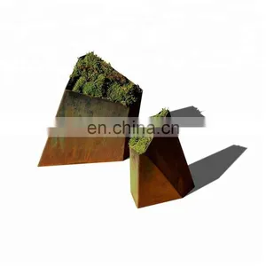 Outdoor Corten Steel Planter Customized Size Corten Steel Pot thumbnail-2