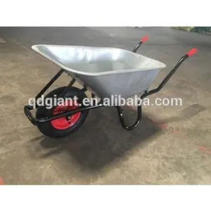 100L Germany Market Garden Galvanized Wheelbarrow With Carton thumbnail-1
