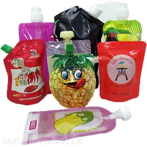 OUTOP Packaging Custom Printed Stand Up Tomato Paste Ketchup Packing Bag Plastic Chili Sauce Packaging Pouch With Spout thumbnail-3