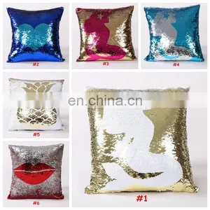 Magic Pillow Case Home Double Color Glitter Sequins Throw Pillow Case Bling Decor 6colors thumbnail-2
