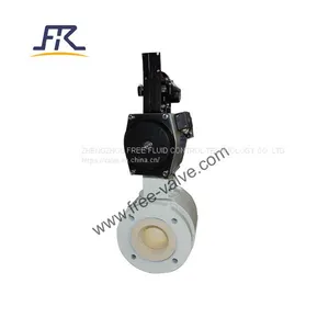 Fully Ceramic -Lined Flow Path Pneumatic Ball Valve thumbnail-5