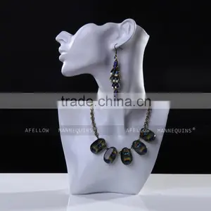 Fiberglass Woman Mannequin Head,Female Abstract Head Mannequin,Cheap White Head,Dispaly Jewelry/ Hat /scarf Head Mannequin H1080 thumbnail-1