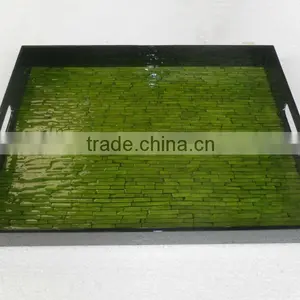 Lacquer Tray, Mother of Pearl Tray, Square Tray thumbnail-1