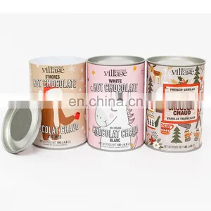 Fancy New Packaging Style Metal Lid Cookie Shortbread Use Round Cardboard Tube Packaging thumbnail-1