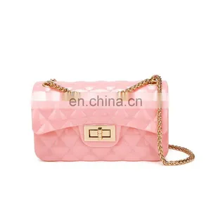 Womens Jelly Purse Rhinestone, Cross Body Womens Jell Pvc Jelly Purse Jelly Clutch Purse/ thumbnail-1