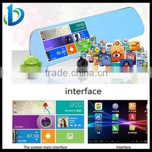 5 Inch Screen Android Rearview Mirror With Gps Camera thumbnail-1