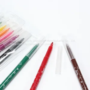 Factory Price Good Quality 12 Colors Non-Toxic Ink Felt Pen Student Kid Art Washable Fiber Tip Watercolor Pen thumbnail-4