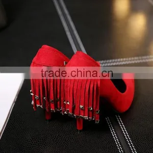 C22736B Ladies Fashion Style Women 2016 Tassel High Heel Shoes Women Wedding Dresses thumbnail-5