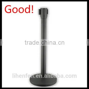 High Quality Hot Sell Retractable Strap Barrier Belt Stanchion Pole thumbnail-1
