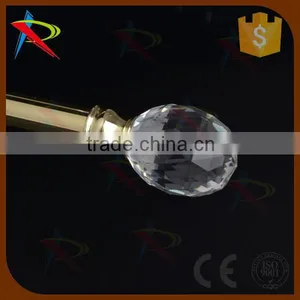 Black Crystal Decorative Curtain Rod Set Metal Curtain Finial thumbnail-4